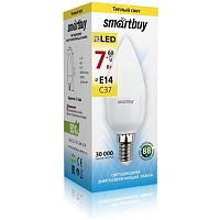 Лампа светодиодная (LED) Smartbuy-C37-07W/3000/E14