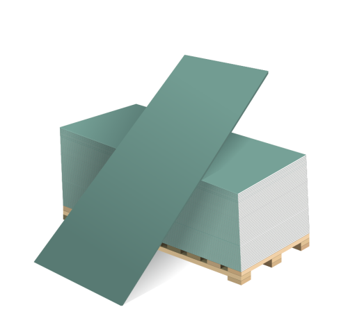 Гипсокартон влагостойкий9,5х1200х2500 (т.м. ВОЛМА)