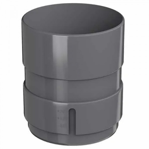 Муфта трубы ТН ПВХ МАКСИ, графитово-серая