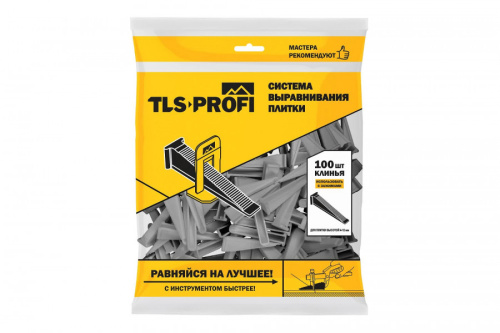 Клин системы выравнивания плитки TLS Profi 100 шт фото 2
