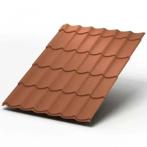 Металлочерепица Ламонтерра VikingMPE 0,5 цвет RAL 8004 Металлочерепица Ламонтерра VikingMPE 0,5 цвет RAL 8004