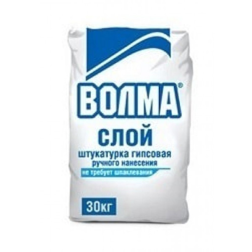 Смесь сухая гипсовая штукатурная "Волма-Слой" 30 кг Смесь сухая гипсовая штукатурная "Волма-Слой" 30 кг