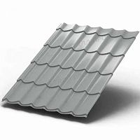 Металлочерепица МП Ламонтерра NormanMP-0.5 цвет RAL 9006