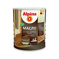 Масло Alpina для террас, лестниц и мебели глянцевое бразильский палисандр 0,75л