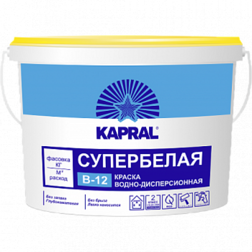Краска ВД «Капрал В-12» ведро 7,5 кг