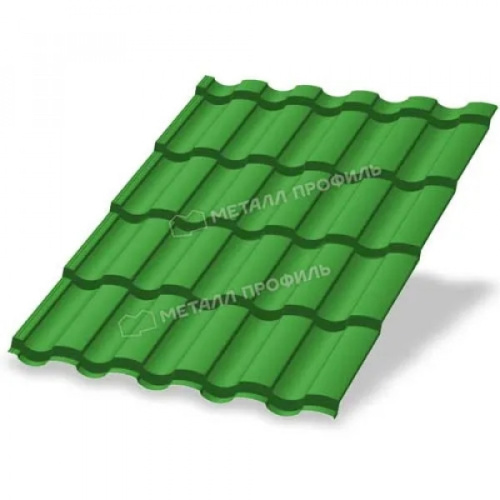 Металлочерепица Монтекристо NormanMP-0.5 цвет RAL 6018