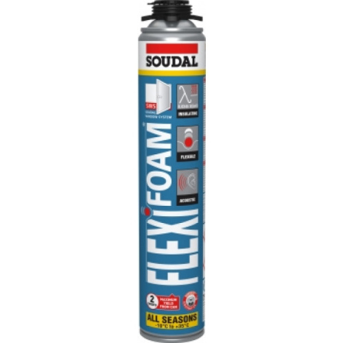 Монтажная пена пистолетная "Soudal" Flexifoam All Seasons 750 мл