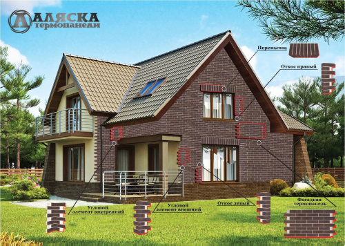 Термопанель АЛЯСКА Клауд Роза Глатт, 40мм фото 2