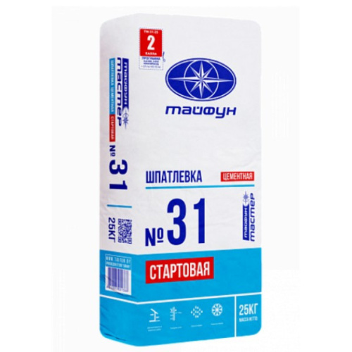 Шпатлевка Тайфун-Мастер № 31 цементная (25кг)