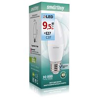 Лампа светодиодная (LED) Smartbuy-C37-9,5W/4000/Е27
