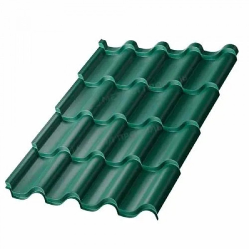 Металлочерепица МП Ламонтерра PURMAN-0.5 цвет RAL 6005