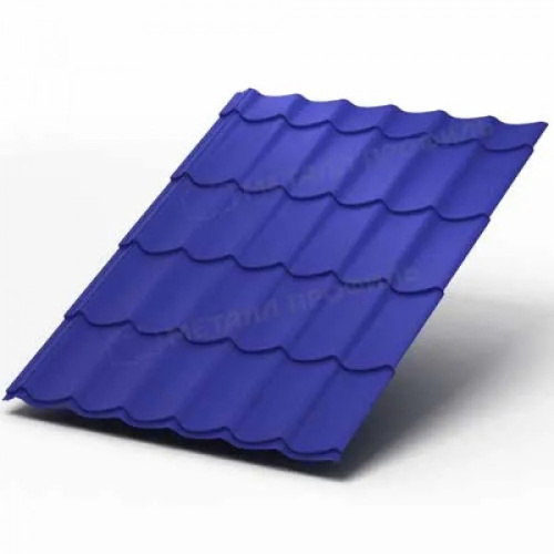 Металлочерепица МП Ламонтерра ПЭ-0.45 цвет RAL 5002