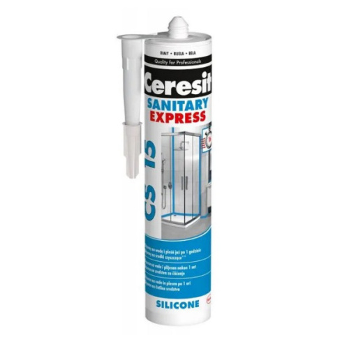 Герметик санитарный CeresitCS 15 Express (белый) 280мл