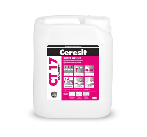 Грунтовка-концентрат Ceresit CT 17 Super Grunt прозрачная