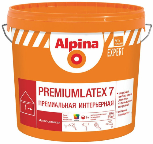 Краска Alpina EXPERT Premiumlatex 7 Base 1 (белая)