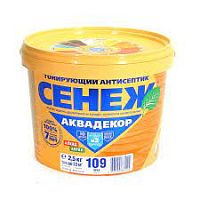 Антисептик тонизирующий для древесины АКВАДЕКОР Х2-116 (лагуна) 2,5кг т.м.СЕНЕЖ