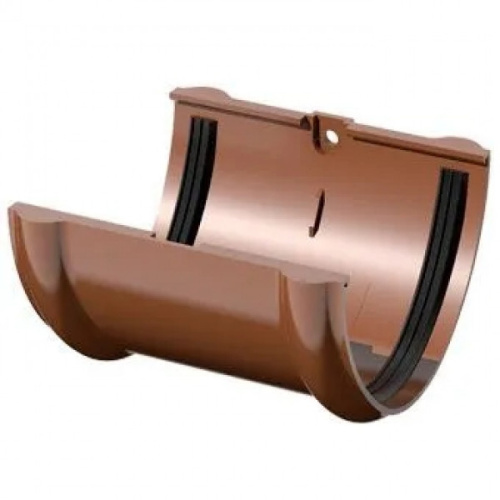 Соединитель желоба ТН ПВХ, коричневый