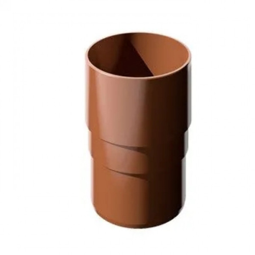 Муфта трубы ТН ПВХ, коричневая