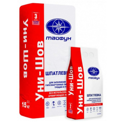 Шпатлевка гипсовая Тайфун-Мастер УНИ-ШОВ (15кг)