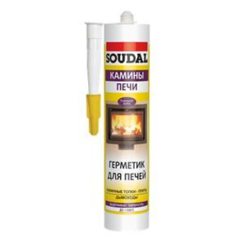 Герметик для печей "Soudal" КАМИНЫ ПЕЧИ антрацит 280 мл