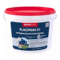 Краска MAV FLAGMAN 31 премиальная фасадная База D прозрачно-белая 5 л