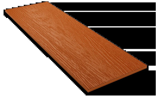 Фибросайдинг "DECOVER" 3600x190x8 мм Terracotta (0,684)