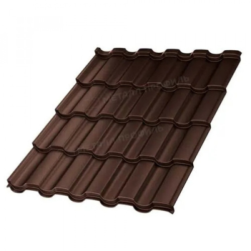 Металлочерепица Монтекристо VALORI-0.5 цвет Brown