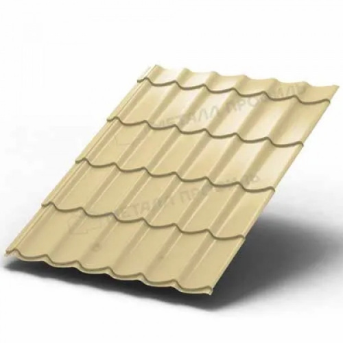 Металлочерепица МП Ламонтерра NormanMP-0.5 цвет Слоновая кость