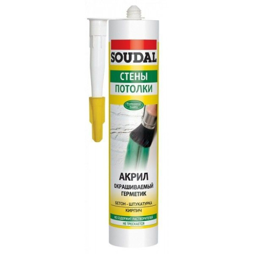 Герметик акриловый Soudal (белый) 280мл (упак.15шт)