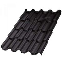 Металлочерепица Монтекристо VALORI-0.5 цвет DarkGrey