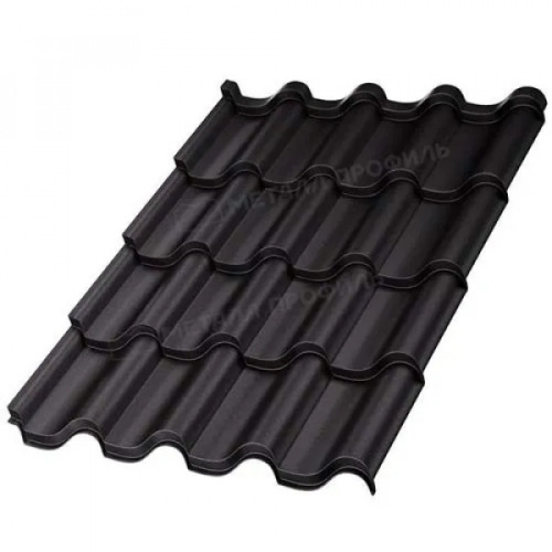 Металлочерепица Монтекристо VALORI-0.5 цвет DarkGrey