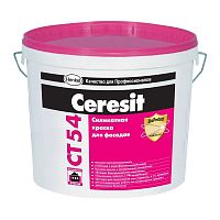 Краска фасадная силикатная Ceresit CT 54 белая 15 л