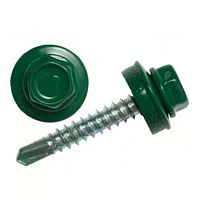 Саморез кровельный 4,8х29 RAL6005 зеленый (пакет/25шт)