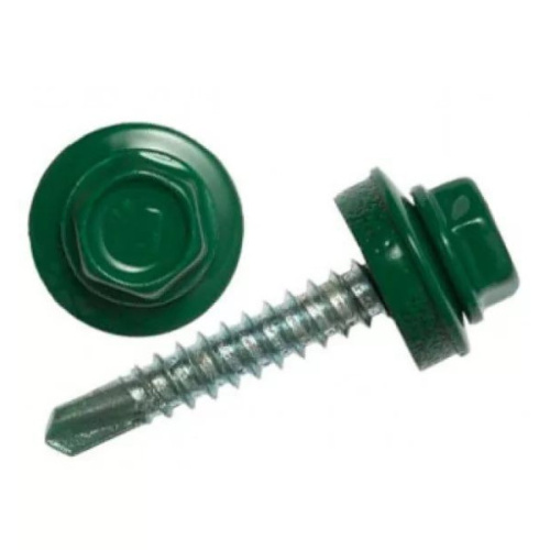 Саморез кровельный 4,8х29 RAL6005 зеленый (пакет/25шт)
