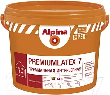 Краска ВД-ВАЭ Alpina EXPERT Premiumlatex 7 База 1 (белая) 10 л / 14,4 кг
