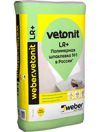 Полимерная финишная шпатлевка Weber Vetonit LR+silk (20 кг)